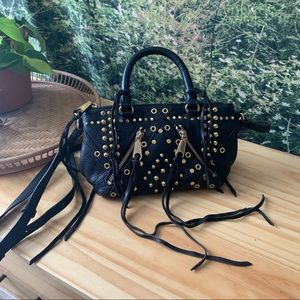 Rebecca Minkoff Micro Moto Studded Crossbody Bag